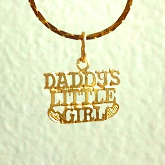 14k yellow gold Daddy's Little Girl pendant